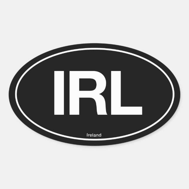 Ireland Oval Sticker (Front)