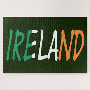 Ireland overlaid on Irish flag 20x30 1014pc jpt Jigsaw Puzzle