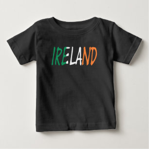 Ireland overlaid on Irish flag Baby cn T-Shirt