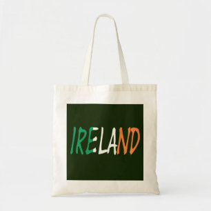 Ireland overlaid on Irish Flag bagbtcn Tote Bag