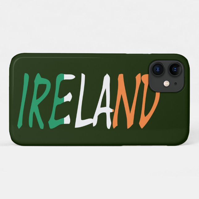 Ireland overlaid on Irish Flag iphcnt Case-Mate iPhone Case (Back (Horizontal))