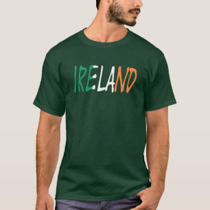 Ireland overlaid on Irish flag Mens cn T-Shirt