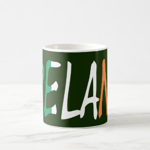 Ireland Overlaid on Irish Flag mugcnt Coffee Mug