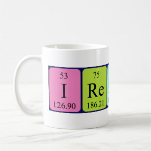 Ireland periodic table name mug