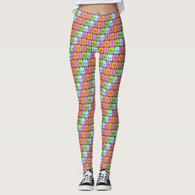 Ireland periodic table patriotic leggings 4 (Front)