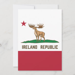Ireland Republic Irish Elk Flag Giant Deer Invitation