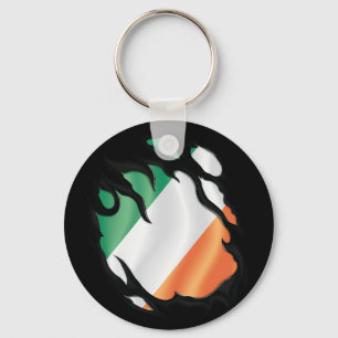 Ireland Ripped Flag Key Ring