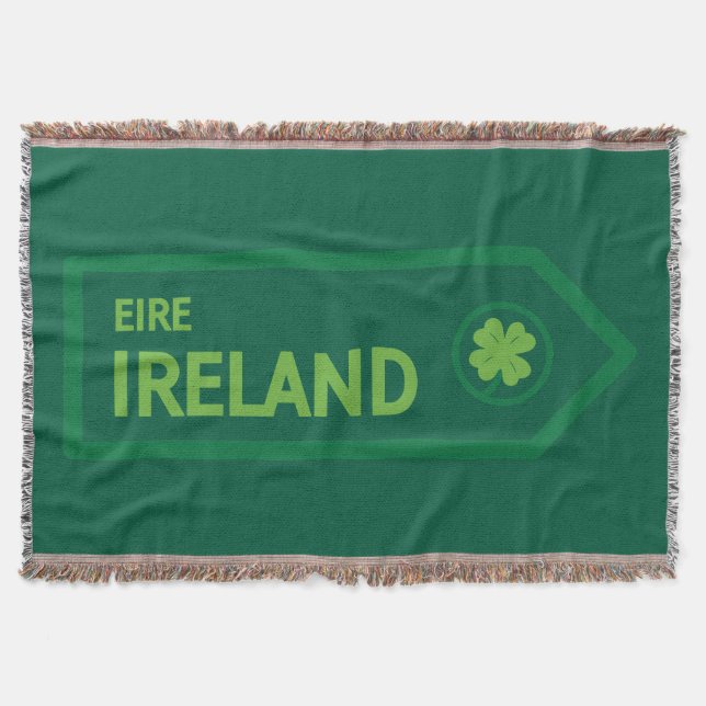 Ireland Road Sign Throw Blanket (Front)