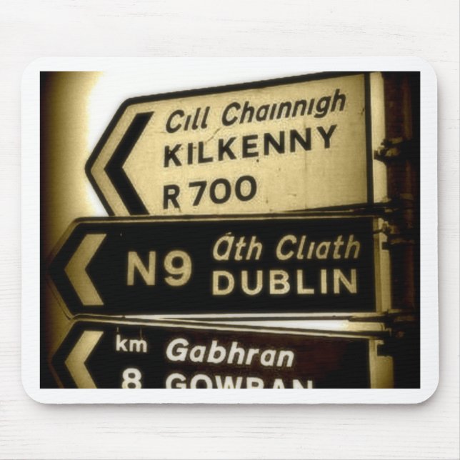 Ireland Roadside Signs Mouse Pad (Front)