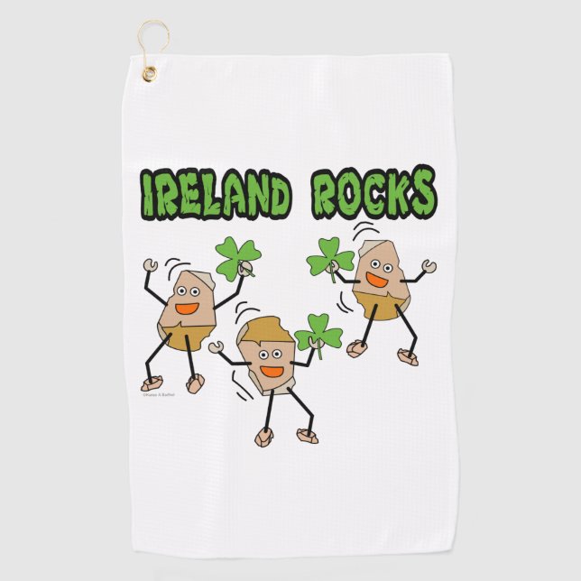 Ireland Rocks Golf Towel (Front)