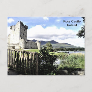 Ireland, Ross Castle,, Killarney, Kerry, Postcard