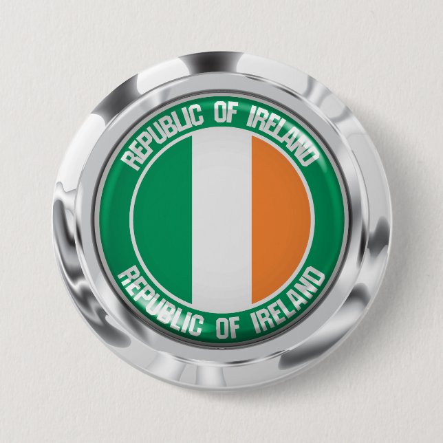 Ireland Round Emblem 7.5 Cm Round Badge (Front)