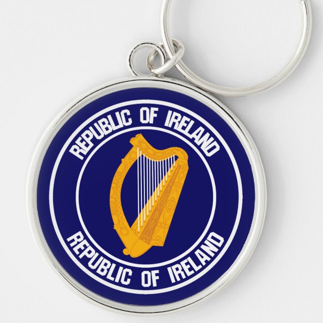 Ireland Round Emblem Key Ring (Front)