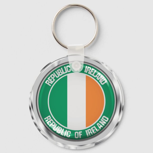 Ireland Round Emblem Key Ring (Front)