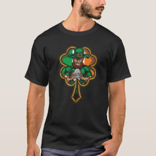 Ireland Rugby Leprechaun In St Patrick's Day Shamr T-Shirt