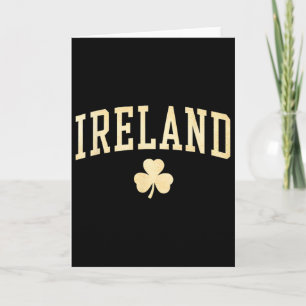 Ireland Shamrock Clover Irish Lucky Green Vintage  Card
