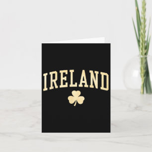 Ireland Shamrock Clover Irish Lucky Green Vintage Card