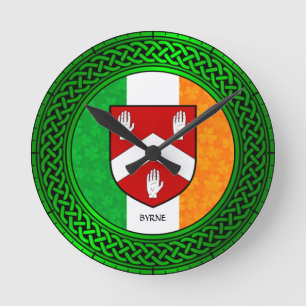 Ireland Shamrock Flag - Byrne Round Clock