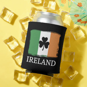 Ireland Shamrock Flag St Patrick's Day Can Cooler