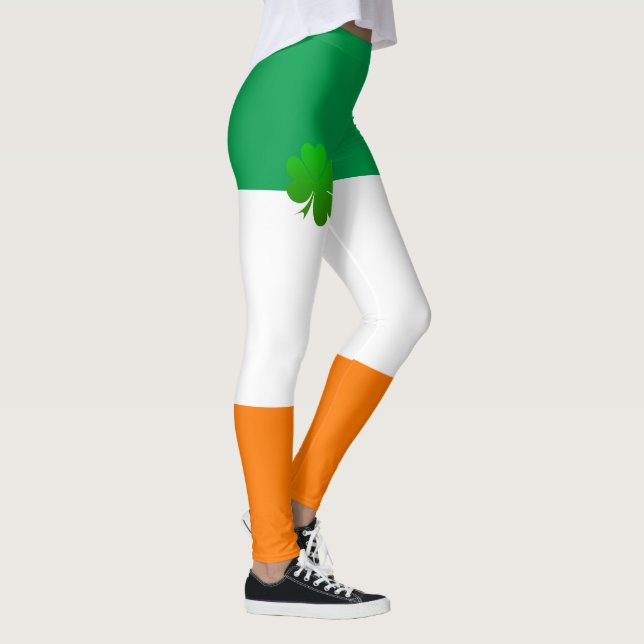 Ireland & Shamrock, Irish Flag fashion / sports Leggings (Right)