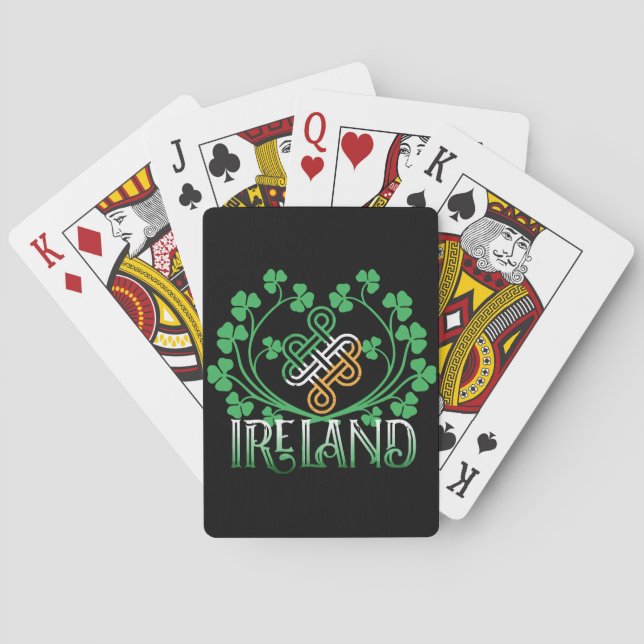 IRELAND SHAMROCK PLAYING CARDS (Back)
