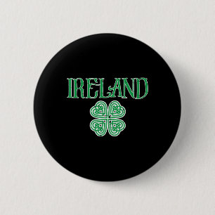 Ireland Shamrock St Patricks Day Clover Irish Men  6 Cm Round Badge