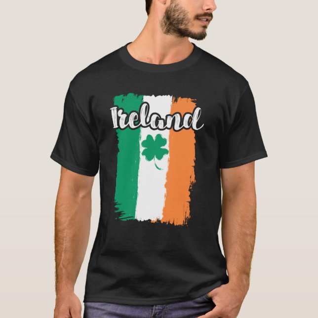 Ireland shamrock St Patrick's Day T-Shirt (Front)