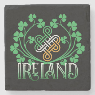 IRELAND SHAMROCK STONE COASTER
