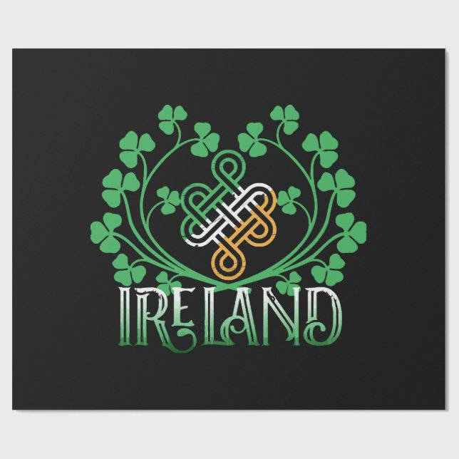 IRELAND SHAMROCK WRAPPING PAPER (Flat)