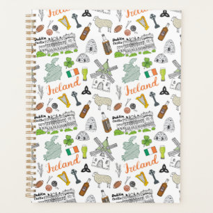 Ireland Sketch Doodle Pattern Planner