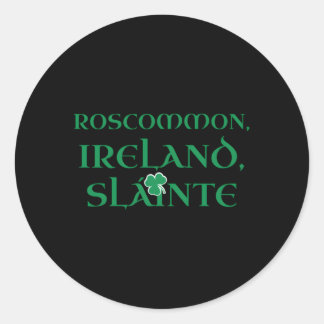 Ireland Slainte C Irish Pride Heritage County Rosc Classic Round Sticker