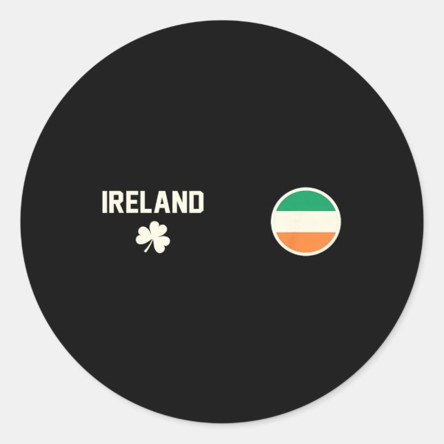 Ireland Soccer Irish Footbyll Ireland Futbol  Classic Round Sticker (Front)