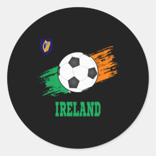 Ireland Soccer Irish Footll Ireland Futbol Classic Round Sticker
