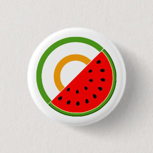 IRELAND STANDS WITH PALESTINE - Watermelon 3 Cm Round Badge