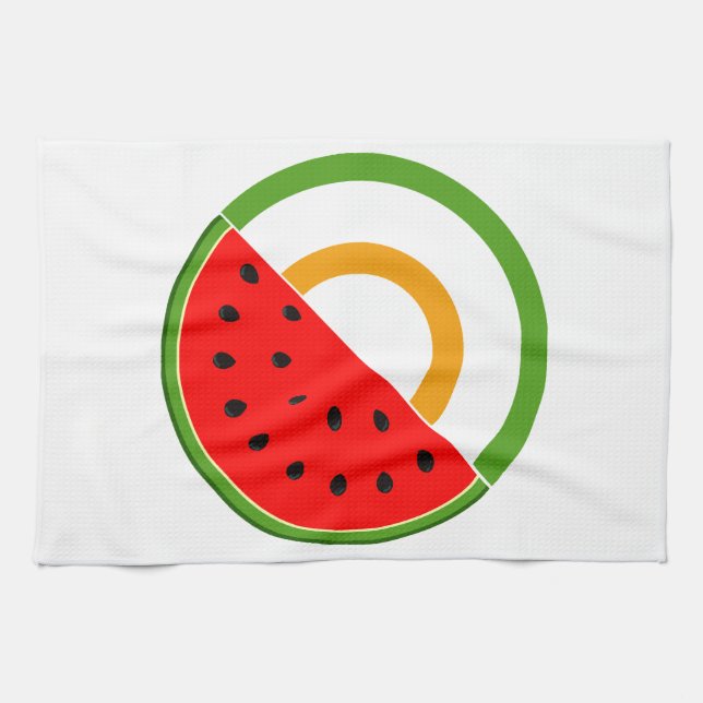 IRELAND STANDS WITH PALESTINE - Watermelon Tea Towel (Horizontal)