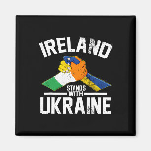 Ireland Stands With Ukraine Ukrainian Irish Flag T Magnet