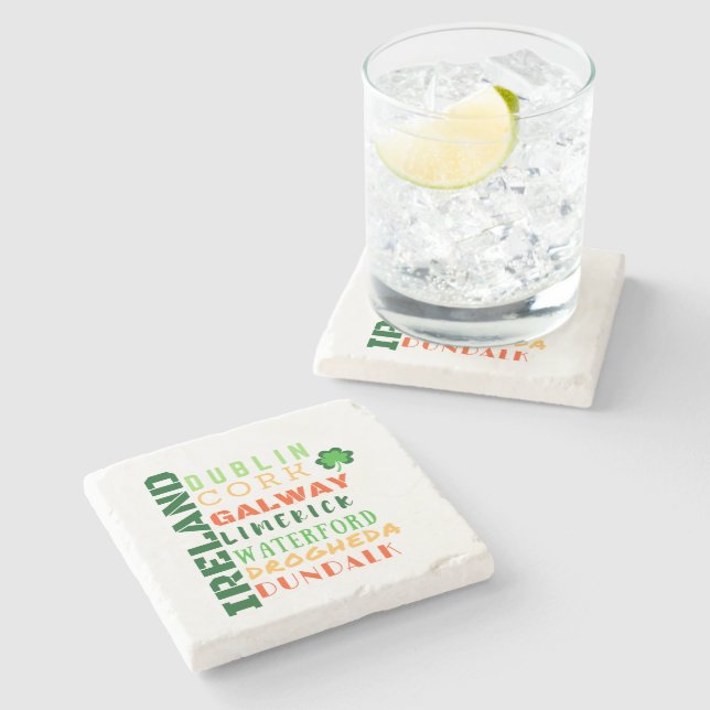 IRELAND SUBWAY ART STONE COASTER (Side)