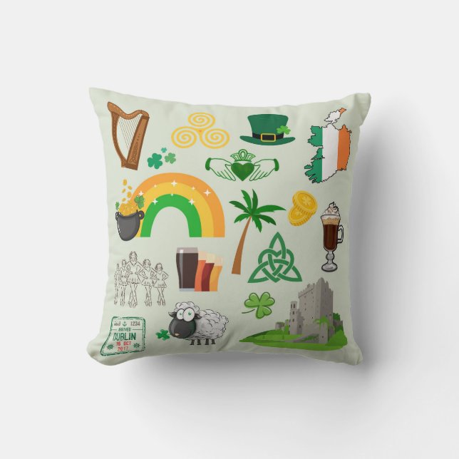Ireland Symbols Cushion (Front)