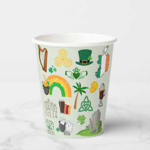 Ireland Symbols Paper Cups