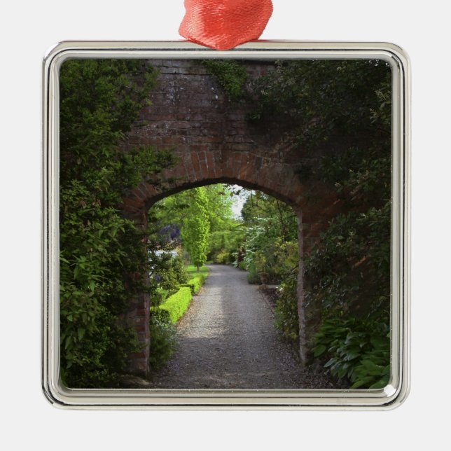 Ireland, the Dromoland Castle very green Metal Tree Decoration (Front)