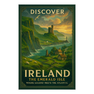 IRELAND — The Emerald Isle Poster