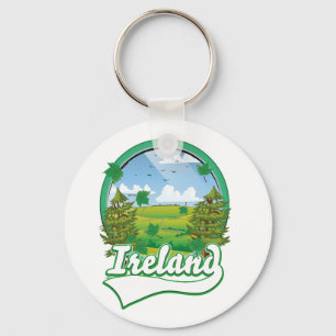Ireland Travel logo Key Ring