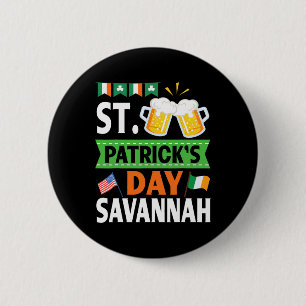 Ireland Us Flags Drinking Beer St Patricks Day In 6 Cm Round Badge