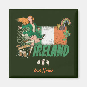 Ireland vintage flag St. Patrick's Day souvenir Magnet