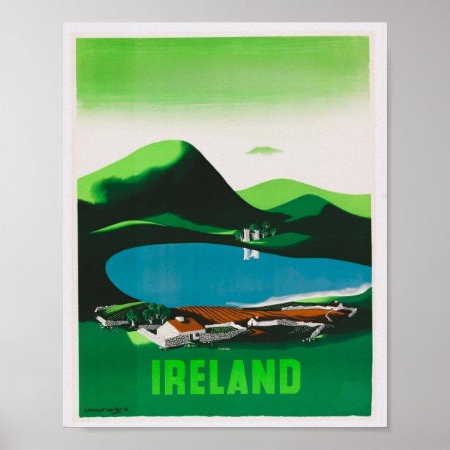 Ireland Vintage Travel Poster (Front)