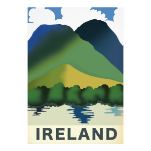 Ireland vintage travel poster
