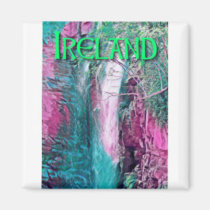 Ireland Waterfall Painting Magnet