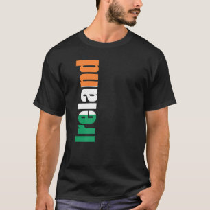Ireland with flag colors on the side of T-Shirt