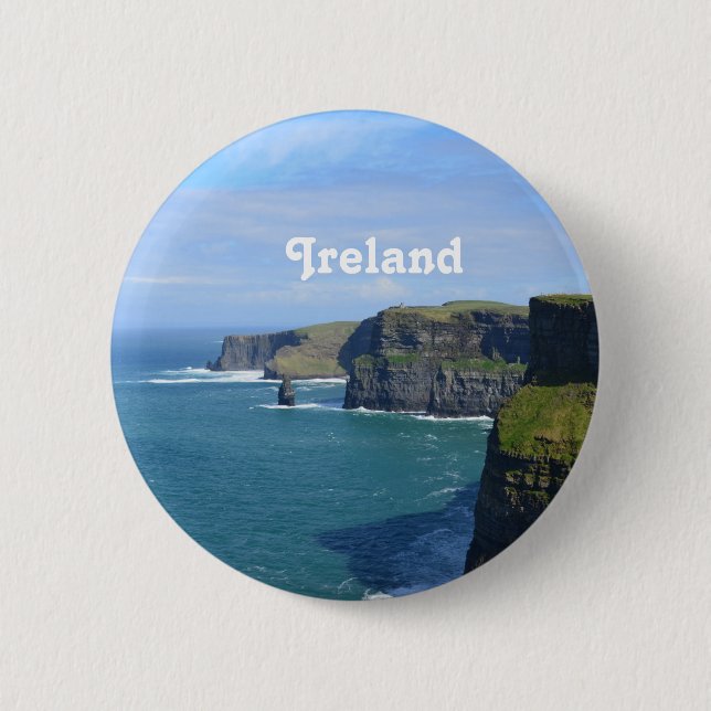 Ireland's Cliffs of Moher 6 Cm Round Badge (Front)