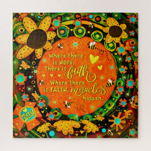 Irelyn’s Faith Miracle Floral Fun Jigsaw Puzzle